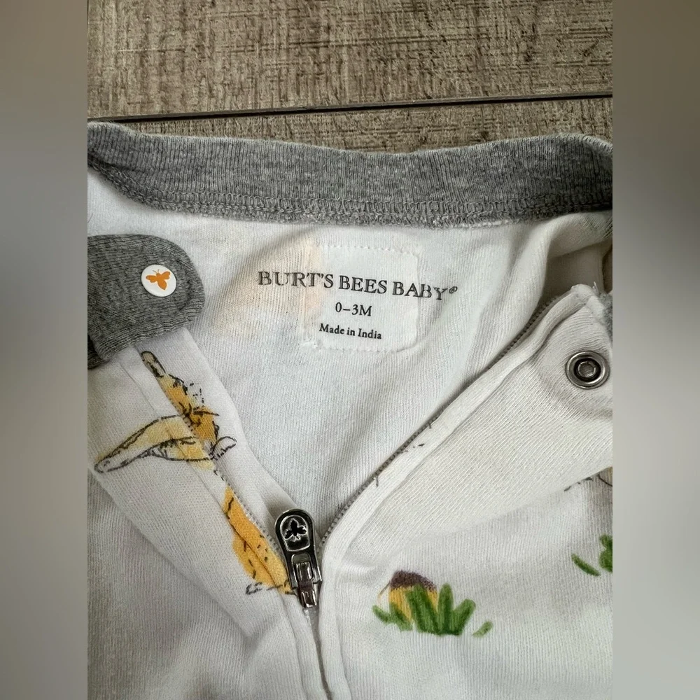 Burt's Bees and Gap Baby Footies Size 0-3 Months